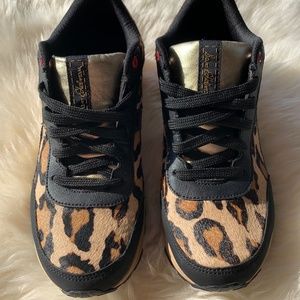 Sam Edelman Leopard Faux Hair Sneakers NWOT